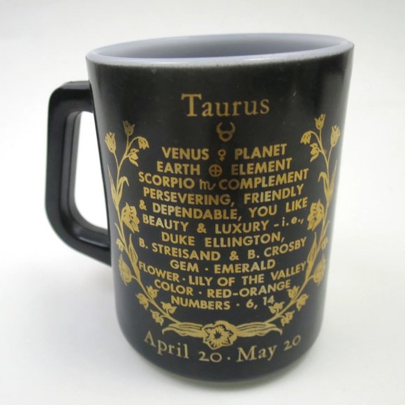 Vintage Milk Glass Taurus Mug - Picture 6 of 10